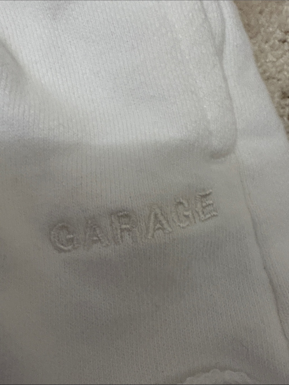 Garage White Elastic-Waist Athletic Lounge Shorts - Picture 3 of 3